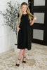 Flatter Me Later Relaxed Dress in Black