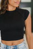 Halfway to Heaven Cropped Top in Black