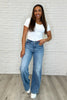Karis High Rise Vintage Wash Retro Wide Leg