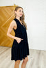 Lizzy Tiered Tank Dress in Black