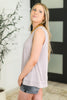 Mellow Muse Relaxed Knit Tank in Pearl Grey