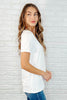 The Every Outfit Basic V-Neck Top in Off White