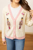 Beige and Pink Nutcracker Sweater