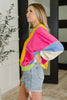 Blockbuster Color Block Pullover in Bright
