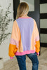 Blockbuster Color Block Pullover in Muted