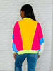 Blockbuster Color Block Pullover in Bright