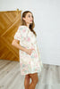 Bow Peep Eyelet Knit Dress in Pink and Green