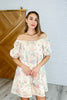 Bow Peep Eyelet Knit Dress in Pink and Green