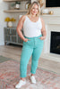 Bridgette High Rise Garment Dyed Slim Jeans in Aquamarine