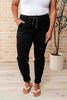 Carmen Double Cuff Joggers in Black