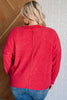 Casual Tuesday Ribbed Knit Sweater in Dark Red