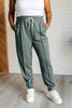 Center Seam Scuba Joggers in Ash Jade