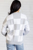 Check Yourself Checkered Sweater in Grey