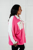 Chip Off the Old Colorblock V-Neck Henley in Pink