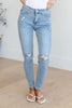 Eloise Mid Rise Control Top Distressed Skinny Jeans