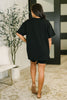 Going Far Top and Biker Short Set in Black