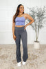 Motion Mastery Flared Yoga Pants in Titanium