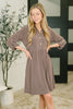 Inspire Collared Neck Dress in Mocha