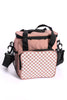 Insulated Checked Tote in Pink