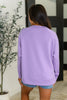 It's The Little Things Relaxed Scuba Pullover in Lavender