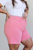 Jenna High Rise Control Top Cuffed Shorts in Pink