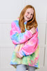 Kids Oversized Hoodie Blanket in Rainbow