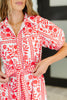 La Femme Hour Collared Button Down Dress