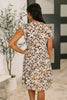 Lizzy Forever Flutter Sleeve Dress in Basic Mocha and White Floral