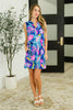 Lizzy Tank Dress in Bright Royal Floral