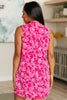 Lizzy Tank Dress in Hot Pink and White Paisley