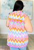 Lizzy Tank Top in Orange Multi Chevron