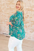 Lizzy Top in Emerald and Purple Paisley