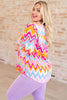 Lizzy Top in Orange Multi Chevron