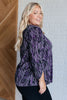 Lizzy Top in Violet and Black Multi Stroke