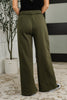 Lounge Line Wide Leg Sweats in Dark Olive