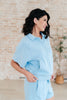 Meet Me by the Pier Collared Top in Sky Blue