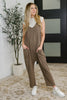 Mood Match Relaxed Spaghetti Strap Jumpsuit in Mocha