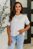 Mood Swingin' Casual Drop Shoulder Tee in Grey