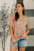 More Than Butterflies Floral V-Neck Top