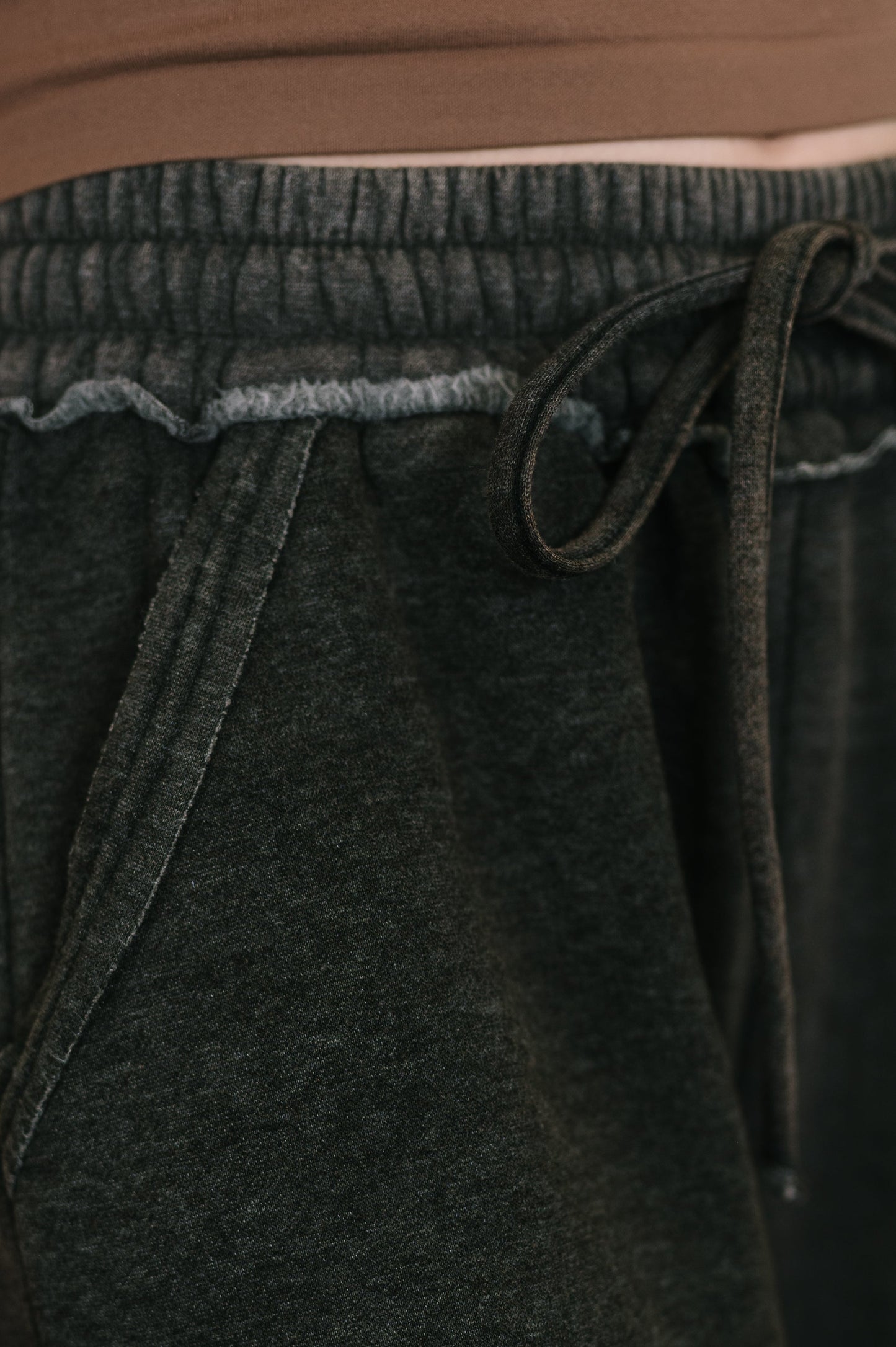 Nights Like This High Waist Palazzo Sweats in Ash Black