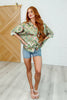Optical Illusion Button Up Blouse