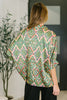 Optical Illusion Button Up Blouse