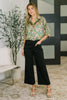 Optical Illusion Button Up Blouse