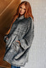 Oversized Velour Blanket Hoodie in Gray