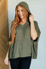 Perfectly Poised Hooded Poncho in Olive