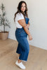 Priscilla High Rise Crop Wide Leg Denim Overalls