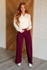 Magic Wide Leg Pants in Wine