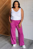 Resort Travel Wide Leg Crop Pant in Magenta