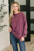 Safe and Secure Mineral Wash Pullover in Eggplant