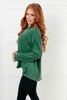 Simple Silhouette Brushed Hacci Sweater in Dark Green